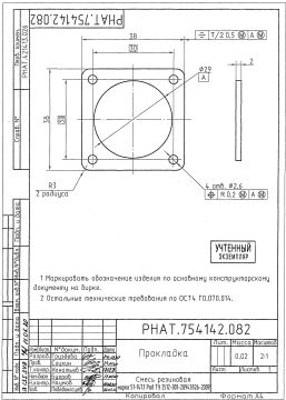 РНАТ.754142.082 Прокладка
