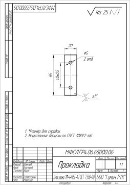МФСЛ.ГР4.06.65000.06 Прокладка