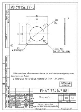 РНАТ.754142.081 Прокладка